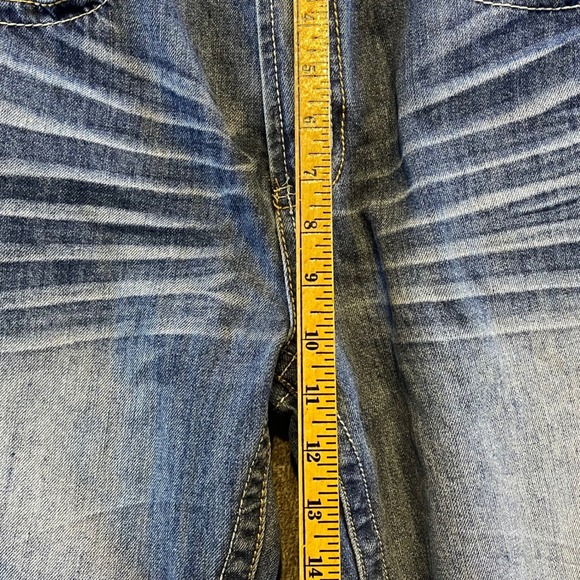 Buckle Black Jeans‎ Mens 34x31 Boot Cut Blue Denim Distressed Casual Pants - Picture 9 of 12